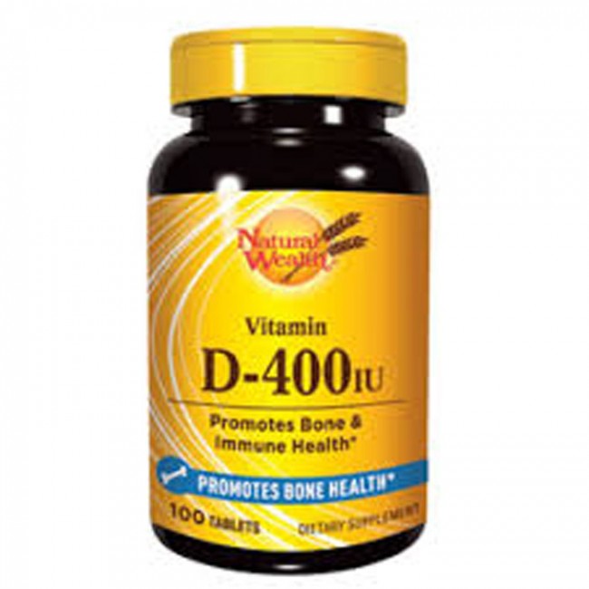 NATURAL WEALTH VITAMIN D 400IJ TABLETE A100 NATURAL WEALTH VITAMIN D 400IJ TABLETE A100