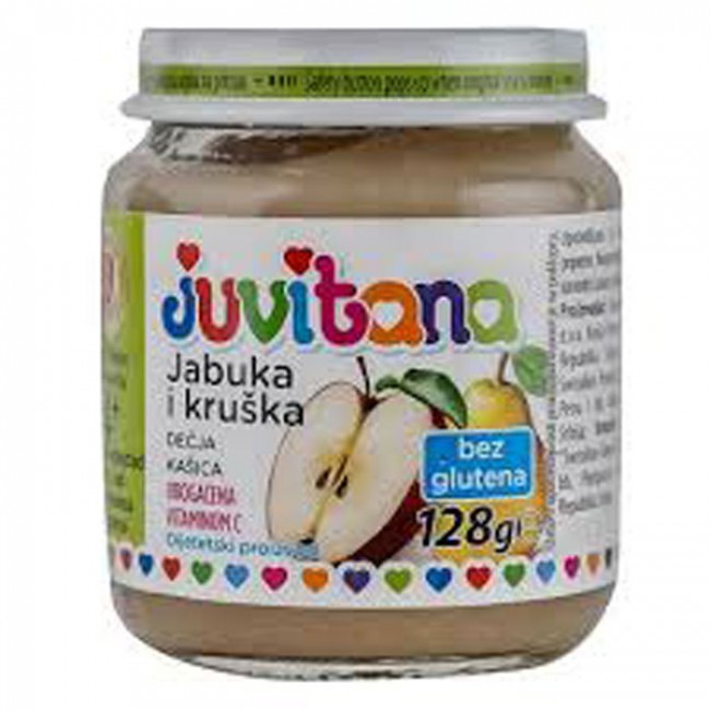 JUVITANA KAŠICA JABUKA I KRUŠKA 128G