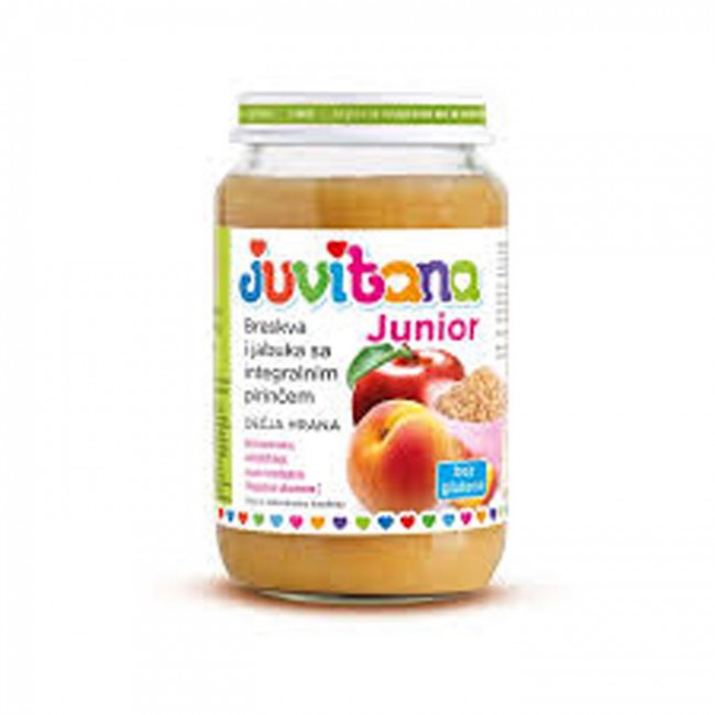 JUVITANA KAŠICA BRESKVA JABUKA I INTEGRALNI PIRINAČ 190G