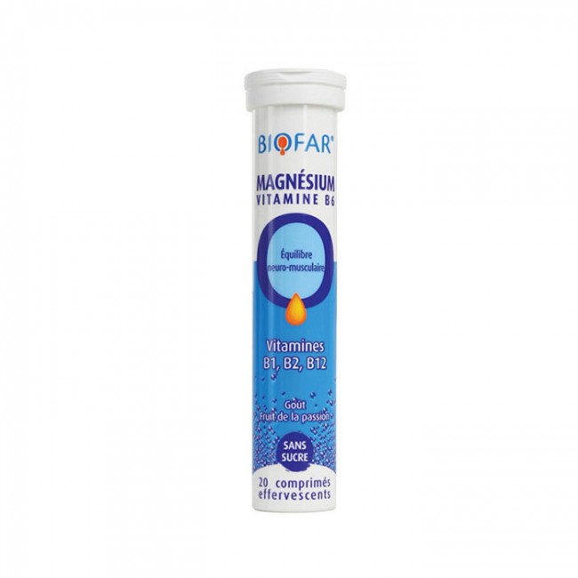 BIOFAR MAGNEZIUM + B6 + B2 ŠUMEĆE TABLETE A20 BIOFAR MAGNEZIUM + B6 + B2 ŠUMEĆE TABLETE A20