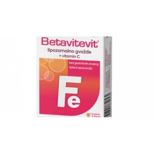 BETAVITEVIT GVOŽĐE I VITAMIN C 30 TABLETA BETAVITEVIT GVOŽĐE I VITAMIN C 30 TABLETA