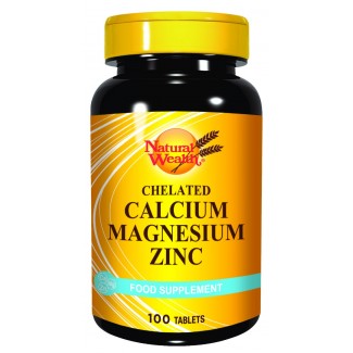 Natural Wealth Helirani kalcijum-magnezijum-cink 100 tableta