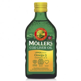 MOLLERS Omega-3 ulje jetre bakalara, ukus limuna, 250 ml MOLLERS Omega-3 ulje jetre bakalara, ukus limuna, 250 ml