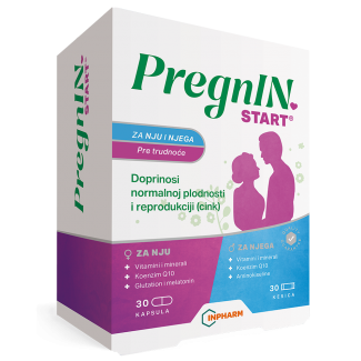 PregnIN start, pre trudnoće, 30 kapsula + 30 kesica