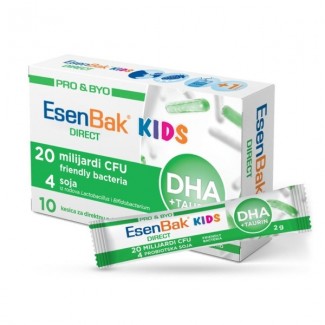 ESENBAK DIRECT KIDS Probiotik za decu, DHA + TAURIN, 10 KESICA ESENBAK DIRECT KIDS Probiotik za decu, DHA + TAURIN, 10 KESICA