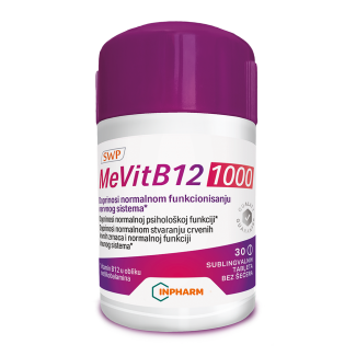 MeVit B12 1000, vitamin B12, s.l. tbl 30