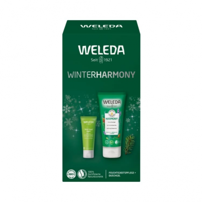 Weleda Harmony gel za tuširanje + Skin Food light krema poklon set