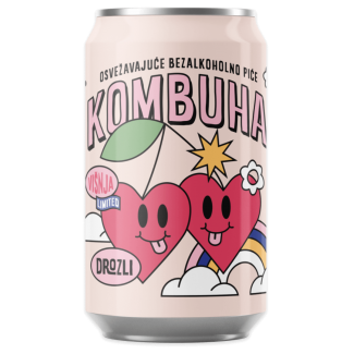 Drozli kombuha ukus višnje 0.33L