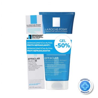 La Roche Posay Effaclar Duo+M Korektivna nega 40 ml + Effaclar Gel za čišćenje masne kože sklone aknama 200 ml