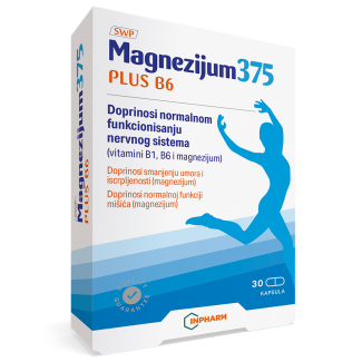 Magnezijum 375 plus B6, 30 kapsula Magnezijum 375 plus B6, 30 kapsula