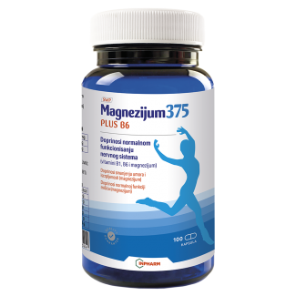 Magnezijum 375 PLUS B6, 100 KAPSULA Magnezijum 375 PLUS B6, 100 KAPSULA