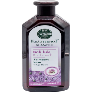KRÄUTERHOF Šampon za jačanje kose - beli luk i pantenol, 500 ml