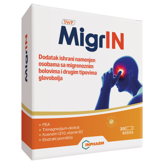 MigrIN, za migrenozne i druge tipove glavobolja, 20 kesica