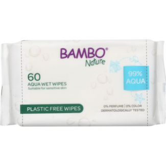 Bambo Nature Aqua 99% voda  vlažne maramice a60