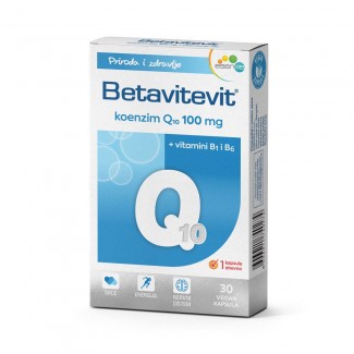 Betavitevit Koenzim Q10 100mg + B1 + B6 kapsule a30