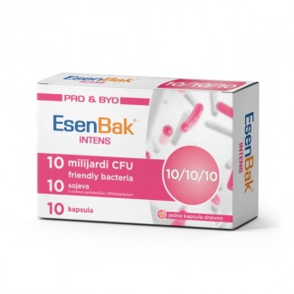 ESENBAK INTENS 10/10/10 PROBIOTIK, 10 kapsula ESENBAK INTENS 10/10/10 PROBIOTIK, 10 kapsula